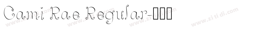 Cami Rae Regular字体转换